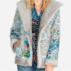 NWT XL JOHNNY WAS KAYA JACQUARD COAT